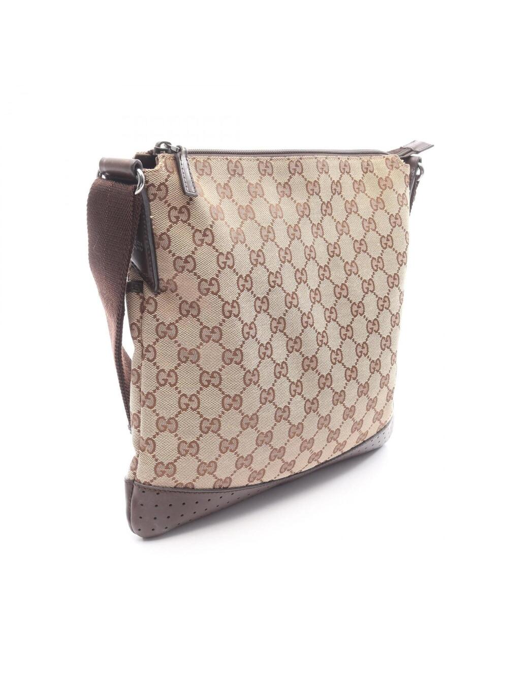 Gucci Zip Messenger Bag Gg Canvas With #255559G67B - Picture 2 of 9